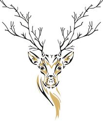 Deer Wall Decoration Deer Sketch Free CDR