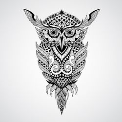 Geometrical Owl Mandala Free CDR