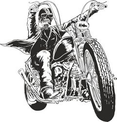 Motorcycle Man Skull Free CDR