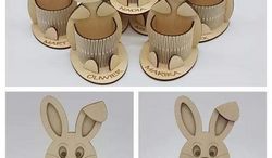 Hare Easter Organizer Laser Cut Free CDR
