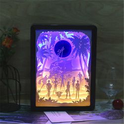 Laser Cut 3d Paper Carving Light Bedroom Led Shadow Lamp Free CDR