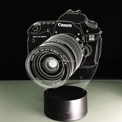 Laser Cut Canon 3d Illusion Optical Lamp Free CDR