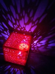 Laser Cut Cube Heart Night Light Lamp Free CDR