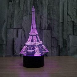 Laser Cut Eiffel Tower Acrylic 3d Illusion Lamp Free CDR