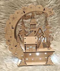 Laser Cut New Year Eve Lamp Template Free CDR