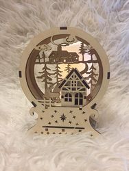 Laser Cut New Year Lamp Free CDR