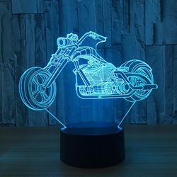 Motorcycle 3d Led Illusion Night Light Template Free CDR