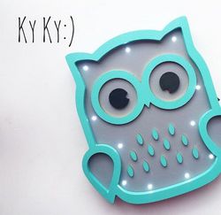 Owl Led Night Light Template Free CDR