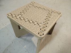 Laser Cut Cnc Binary Tree Foot Stool Router Plans Free CDR