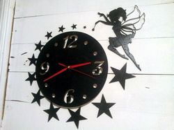 Laser Cut Wall Clock With Fairy 3d Puzzle Free CDR