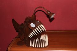Laser Cut Angler Fish Lamp 3d Puzzle Free CDR
