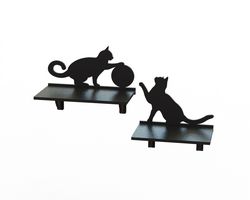 Laser Cut Cat Shelf 3d Puzzle Free CDR