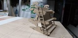 Laser Cut Decorated Shelf 3d Puzzle Free CDR