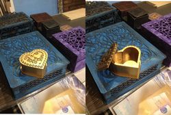 Laser Cut Heart Shaped Stash Box 3d Puzzle Free CDR