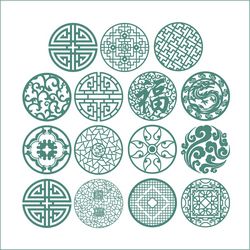 Round Ornaments Set Free CDR