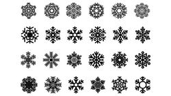 Snowflakes Collection Ornament Free CDR