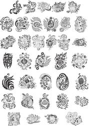 Easter Patterns Ornament Free CDR
