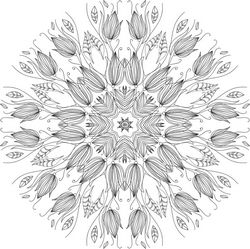 Floral Round Ornament Free CDR