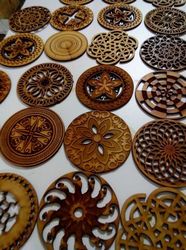 Mandala Coasters Collection Ornament Free CDR