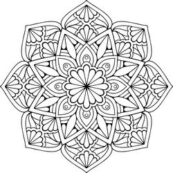 Mandala Floral Star Ornament Free CDR