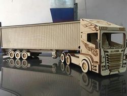 Laser Cut Scania r580 Truck 3d Puzzle Free CDR