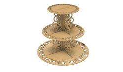 Laser Cut Cake Stand Free CDR