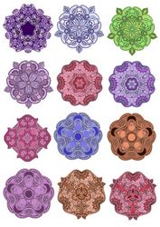 Colorful Mandala Vector Design Pack Ornament Free CDR