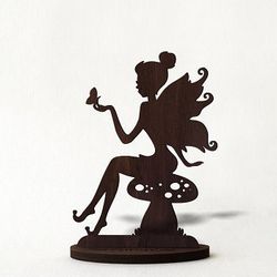 Laser Cut Sitting Girl Stand Home Decor 3d Puzzle Free CDR