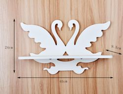 Laser Cut Swan Wall Mounted Shelf 3d Puzzle Free CDR