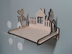Laser Cutting Wall Shelf 3d Puzzle Free CDR