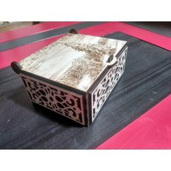 Laser Cut Engraved Decorative Box With Lid Free CDR