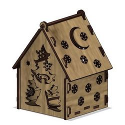 Laser Cut Wooden House Free CDR