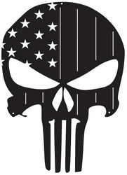 American Flag Punisher Skulls For Silhouette Free CDR