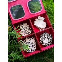 Laser Cut Wooden Christmas Eve Box Free CDR