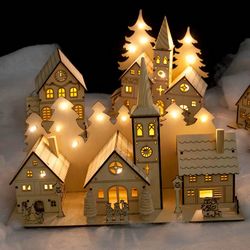 Beautiful Wooden House Christmas Tree Laser Cut Free CDR