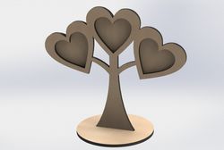 Heart Shapesd Frame Tree Laser Cutter Project Free CDR
