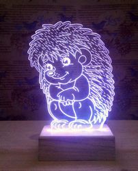 Hedgehog Shaped 3d Illusion Lamp Free CDR