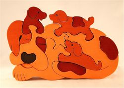 Dog Jigsaw Puzzle Kids Puzzle Game Laser Cut Cnc Free CDR