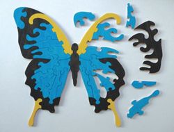 Laser Cut Butterfly Jigsaw Puzzle For Kids Template Free CDR