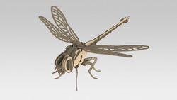 Laser Cut Dragonfly 3d Puzzle 2mm Free CDR