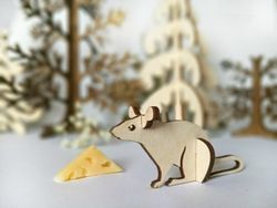 Mouse Wooden Animal Kit Laser Cut Template Cnc Free CDR