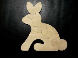 Rabbit Animal Puzzle Laser Cut Free CDR