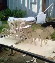 Wedding Carriage Laser Cut Wood Projects Free CDR