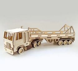 Wooden Truck And Trailer Laser Cutting Project Free CDR