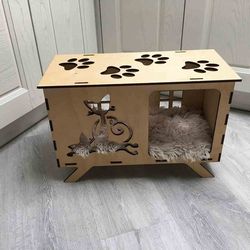 Laser Cut Cat House Template Free CDR