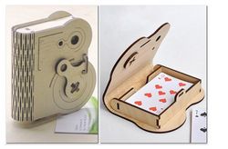 Playing Cards Wooden Box With Rotary Latch Free CDR