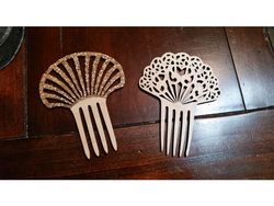 Laser Cut Patterned Hair Comb Free CDR