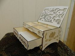 Laser Cut Wood Box With Drawers Free CDR