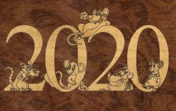 Template 2020 Laser Cut New Year Free CDR