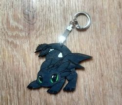 Laser Cut Toothless Keychain Template Free CDR